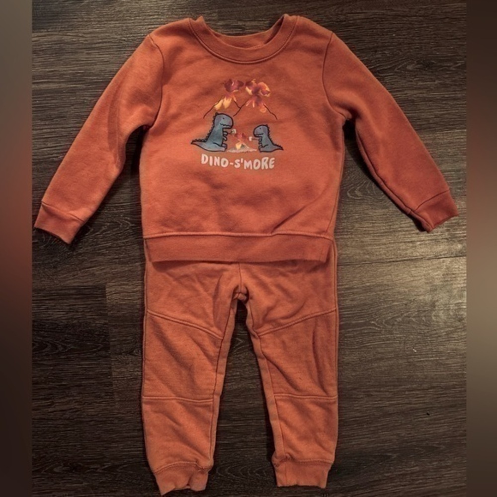 Garanimals dino sweatshirt and sweatpants, 24 months and 2T
